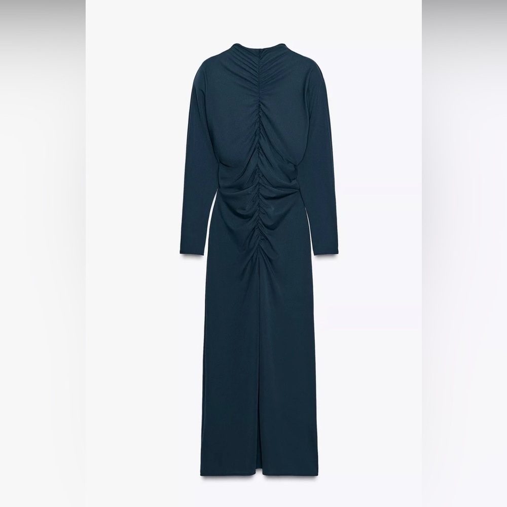 🔥🔥Zara crepe shoulder pad dress   Maxi Dress - Picture 6 of 6